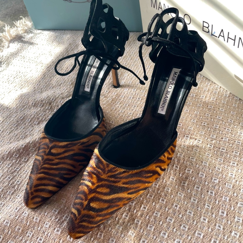 Pony hair Manolo Blahnik Heels